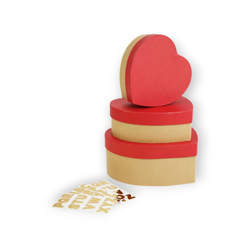 Picture of KRAFT HEART BOXES W/STICKERS